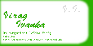 virag ivanka business card