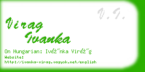 virag ivanka business card